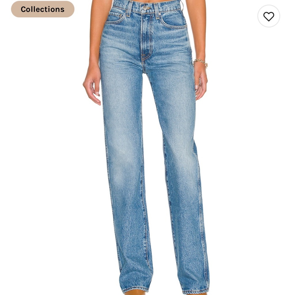 GRLFRND High Rise Slim Straight Jeans
